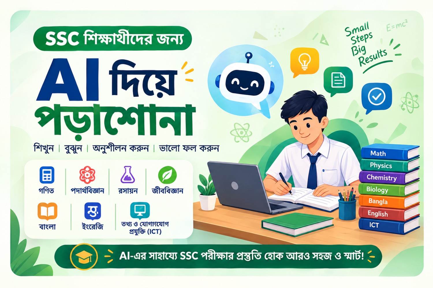SSC শিক্ষার্থীদের জন্য AI দিয়ে পড়াশোনা